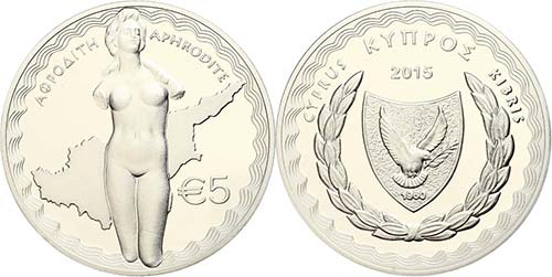 Estonia  5 Euro, 2015, Aphrodite ... 