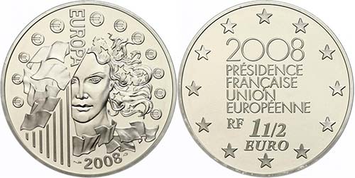 France  1, 5 Euro, 2008, European ... 