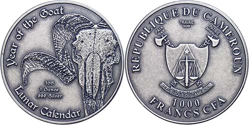 Kamerun  2.000 Francs, 2015, Lunar ... 