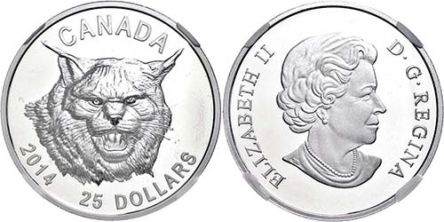 Kanada  25 Dollars, 2014, Luchs, ... 