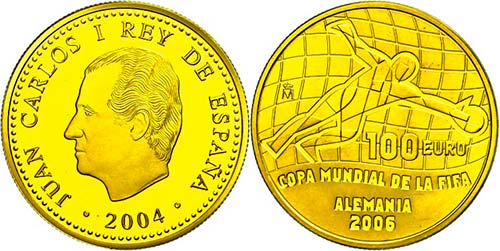 Spanien  100 Euro, Gold, 2004, ... 