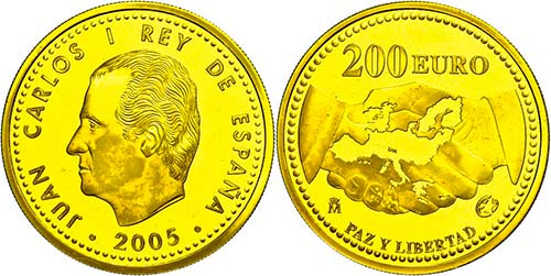 Spanien  200 Euro, Gold, 2005, ... 