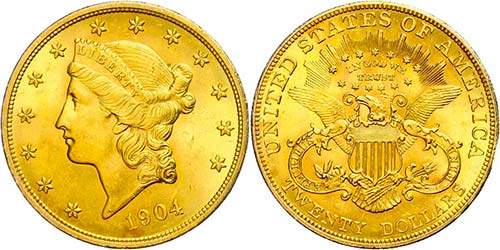 Coins USA  20 Dollars, Gold, 1904, ... 
