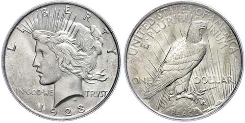 Coins USA  1 Dollar, 1923, in Slab ... 