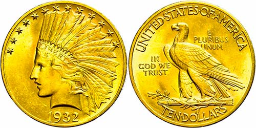 Coins USA  10 Dollars, 1932, ... 