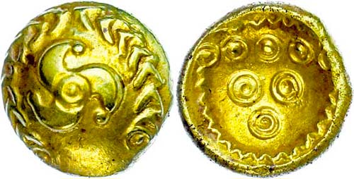 Coins Celts Hessen, gold stater ... 