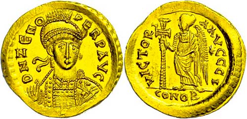 Münzen Römische Kaiserzeit Zeno, ... 