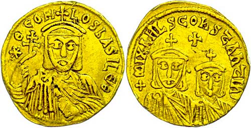 Münzen Byzanz Theophilus, ... 