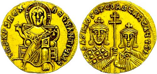 Münzen Byzanz Basilius I., ... 