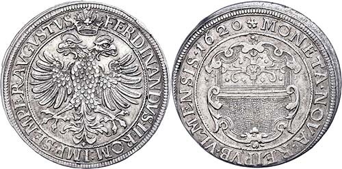 Ulm City Thaler, 1620, with title ... 