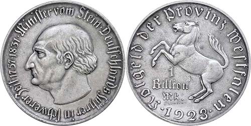 Emergency Coins Westfalia, 1 ... 