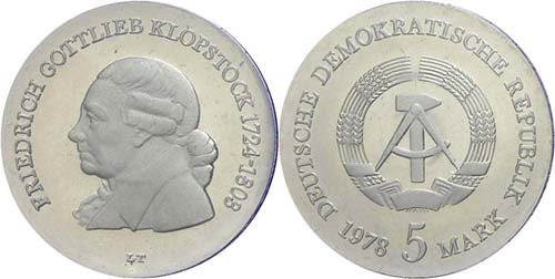 Münzen DDR 5 Mark, 1978, ... 