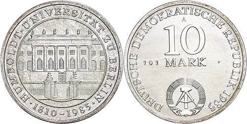 Münzen DDR 10 Mark, 1985, ... 