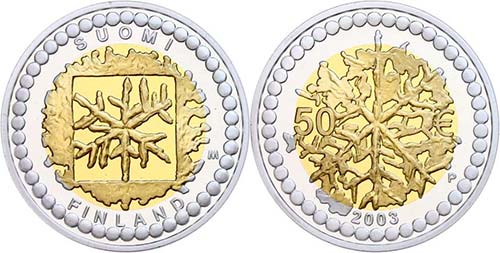 Finland 50 Euro, bimetal silver / ... 