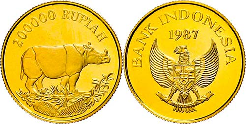 Indonesia 200000 Rupee, Gold, ... 