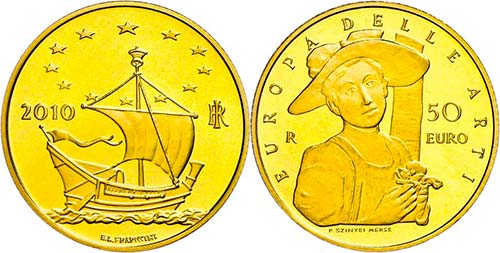 Italien 50 Euro, Gold, 2010, ... 
