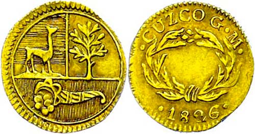Peru 1 / 2 escudo, Gold, 1826, ... 