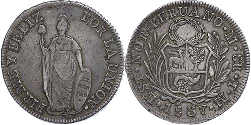 Peru North Peru, 8 Real, 1839, ... 