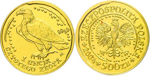 Polen 500 Zlotych Gold, 2004, ... 