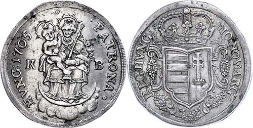 Hungary 1 / 2 thaler, 1705, ... 