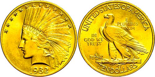 Coins USA 10 Dollars, Gold, 1932, ... 