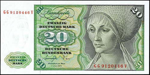 Geldscheine Deutsche Bundesbank 20 ... 