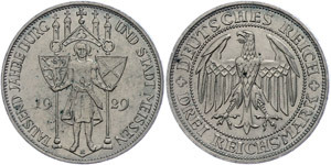 Coins Weimar Republic 3 Reichmark, ... 