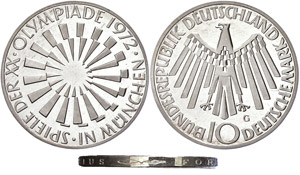 Münzen Bund ab 1946 10 Mark, 1972 ... 