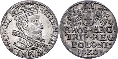 Poland 3 Groschen, 1601, Sigismund ... 