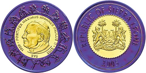 Sierra Leone 75 Dollars 2005, Gold ... 