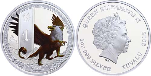 Tuvalu 1 Dollar, 2013, Griffin, 1 ... 