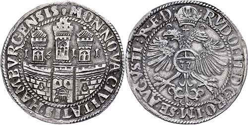 Hamburg Stadt Taler, 1611, mit ... 