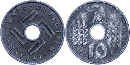 Coins Germany from 1933 to 1945 10 ... 
