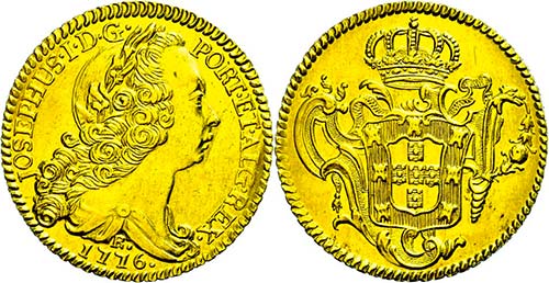Brasilien 6400 Reis, Gold, 1776, ... 
