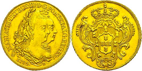 Brasilien 6400 Reis, Gold, 1785, ... 