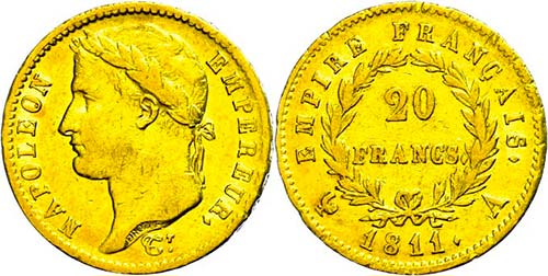 France 20 Franc, Gold, 1811, A, ... 
