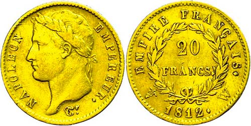 France 20 Franc, Gold, 1812, W ... 
