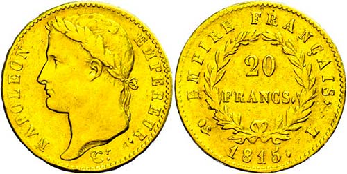 France 20 Franc, Gold, 1815, L ... 