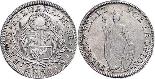 Peru 8 Real, 1830, Jm Lima, KM ... 