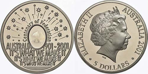 Australia 5 Dollars, 2001, ... 