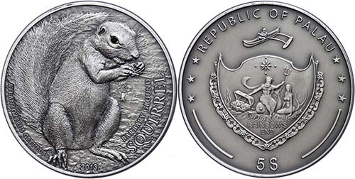 Palau 5 Dollars, 2013, gray ... 