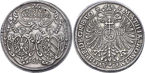 Nürnberg City 60 Kreuzer, 1613, ... 
