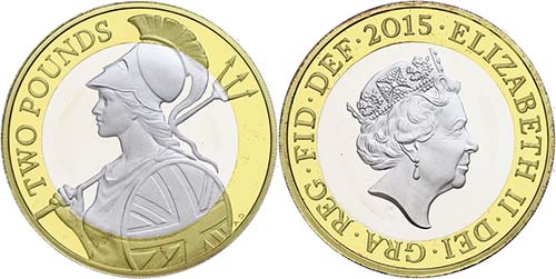 Great Britain 2 pound, 2015, ... 