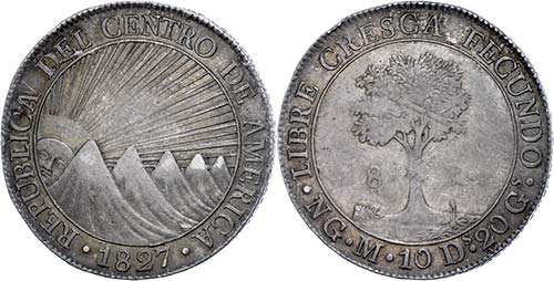 Guatemala 8 Real, 1827, NG M, KM ... 