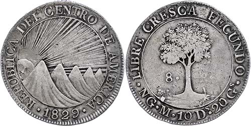 Guatemala 8 Real, 1829, NG M, KM ... 