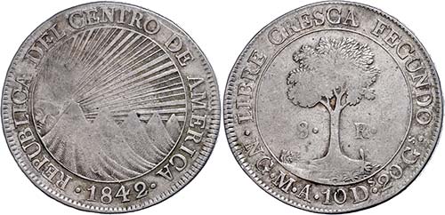 Guatemala 8 Real, 1842, NG M A, KM ... 