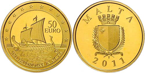 Malta 50 Euro, Gold, 2011, ... 