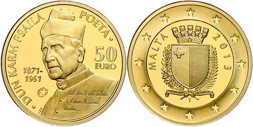 Malta 50 Euro, Gold, 2013, ... 