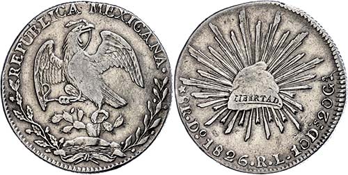 Coins Mexiko 8 Real, 1826, ... 