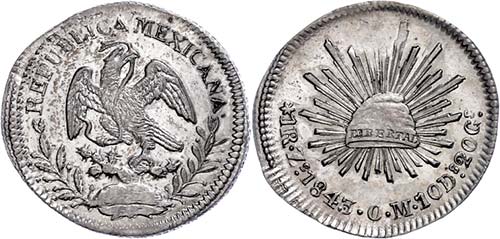 Coins Mexiko 1 Real, 1843, ... 